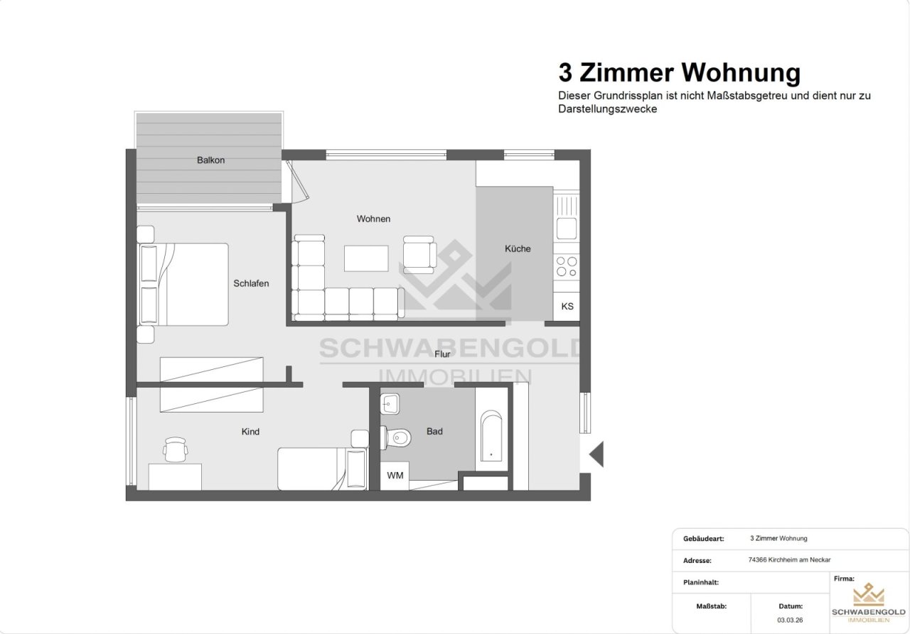 ** Modernes Wohnen auf hohem Niveau – umfangreich sanierte 3-Zimmer-Wohnung ** (003-027) — Grundrissplan